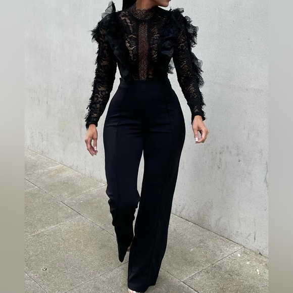Fashion Nova Pants - Fashion Nova Black Wide Leg Jumpsuit
